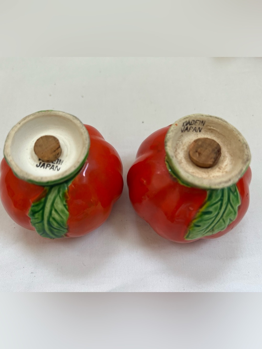Tomato 5-Piece Tea Set Teapot Lid Sugar & Creamer Made In Occupied Japan Antique - Picture 4 of 16